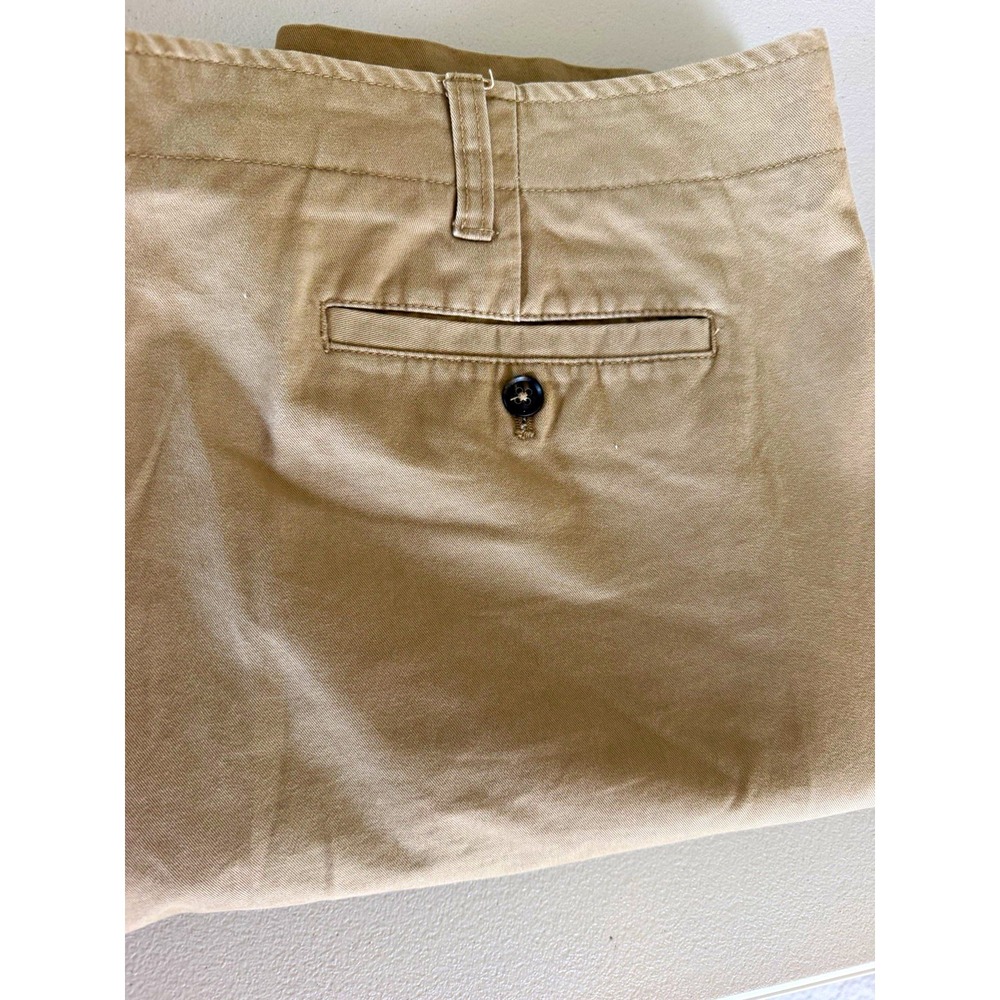 Blue Men's 44x32 Beige Chino Pants Cotton Twill Regular Fit Straight Flat Front